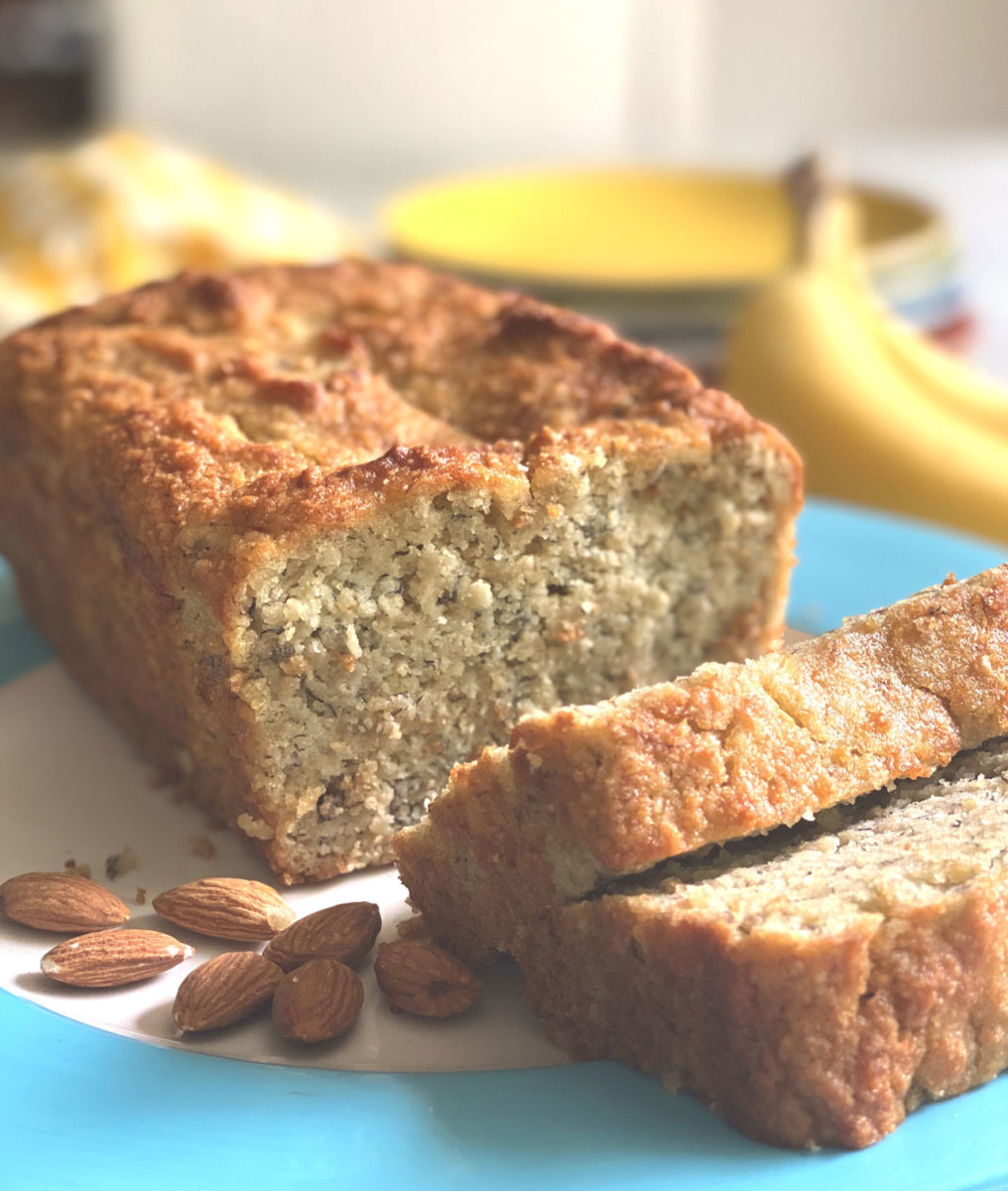 Loaf of Banana Bread Made With Almond Flour