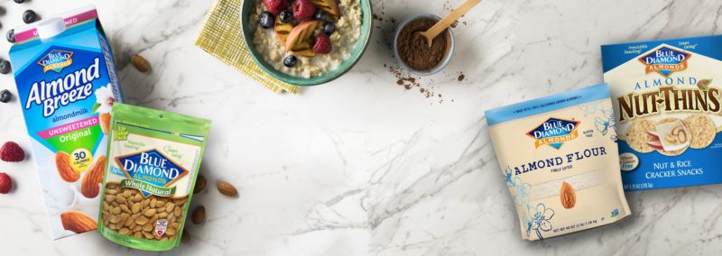 granite counter with all types of Blue Diamond products