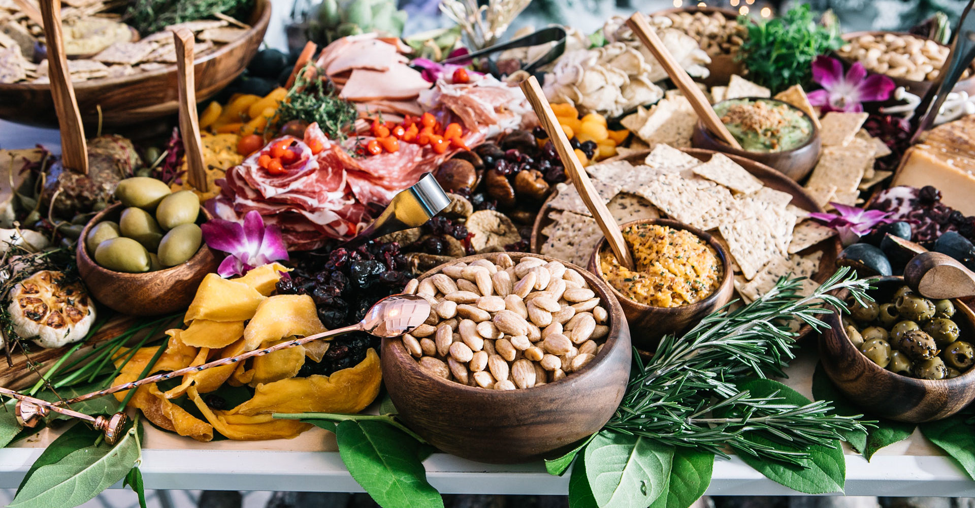 Blue Diamond Holiday House charcuterie board