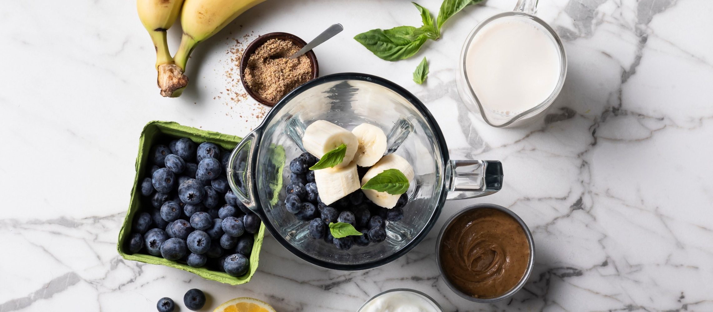 Flat Belly Blueberry Basil Smoothie