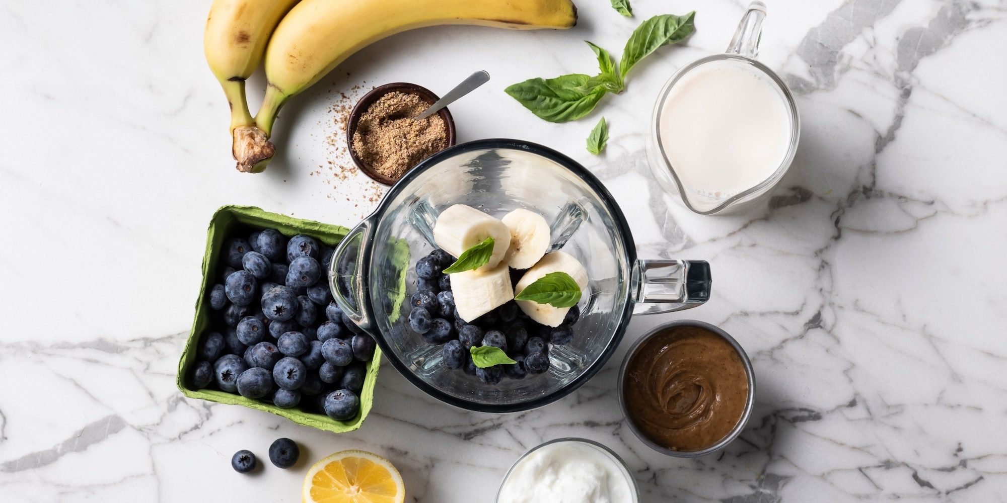 Flat Belly Blueberry Basil Smoothie