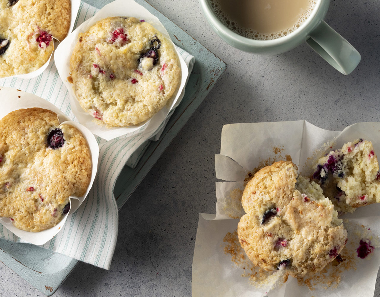 Vegan Berry Lemon Muffins