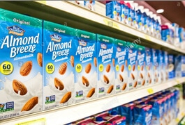shelf of Almond Breeze Shelf Stable products