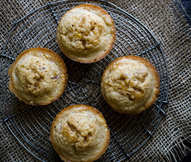 Brown Butter Nectarine Muffins