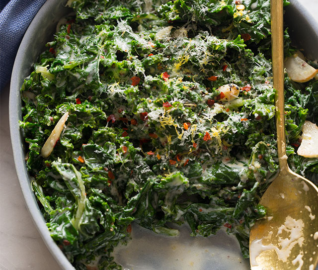 Bowl of Creamed Kale