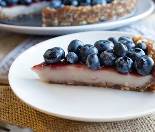 No Bake Blueberry Custard Pie