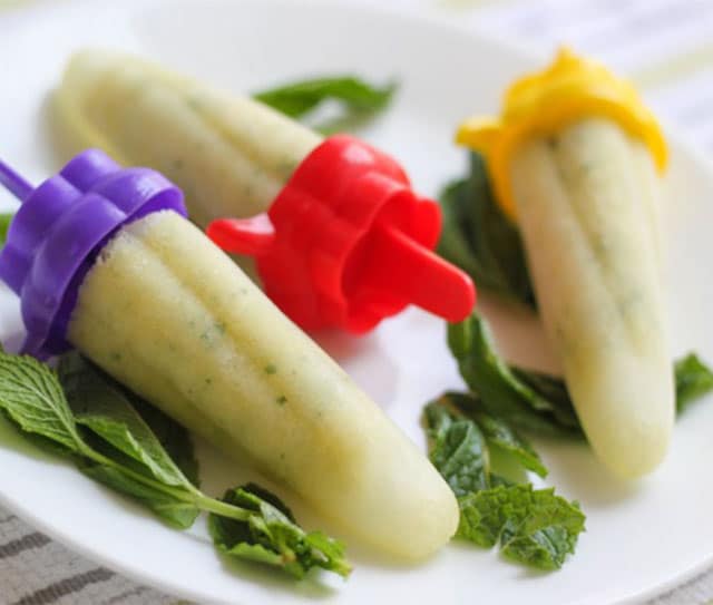 Pineapple Mint Popsicles