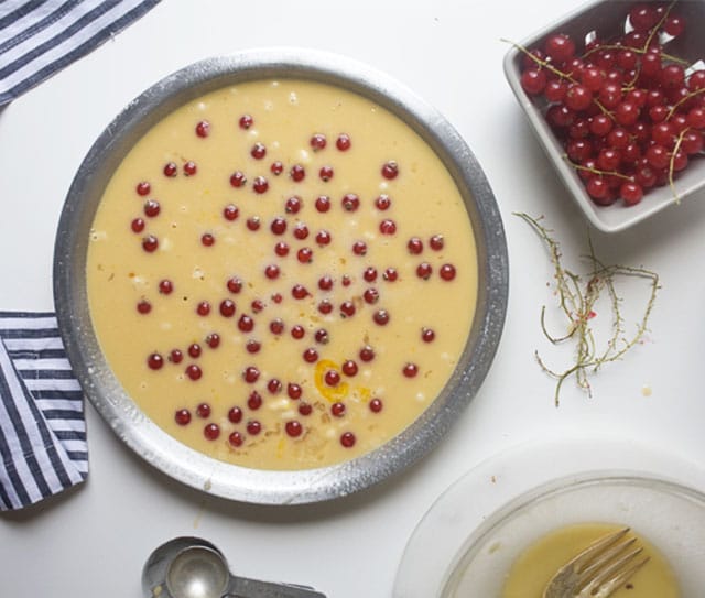 Bowl of Red Currant Clafoutis