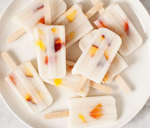 Vanilla Peach Popsicles
