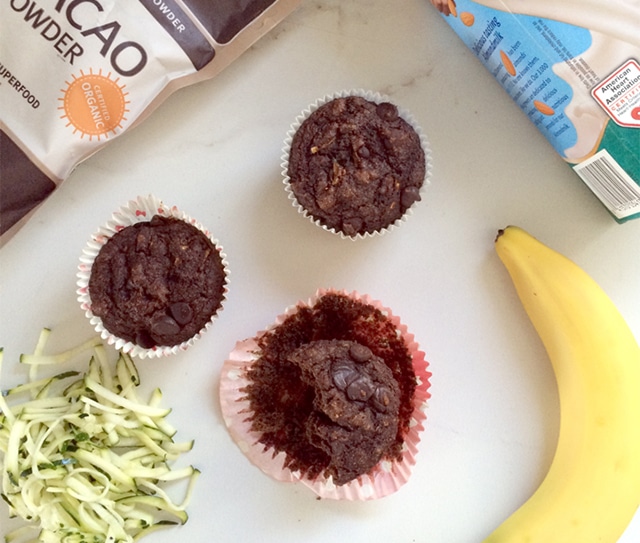 Vegan Chocolate Zucchini Muffins
