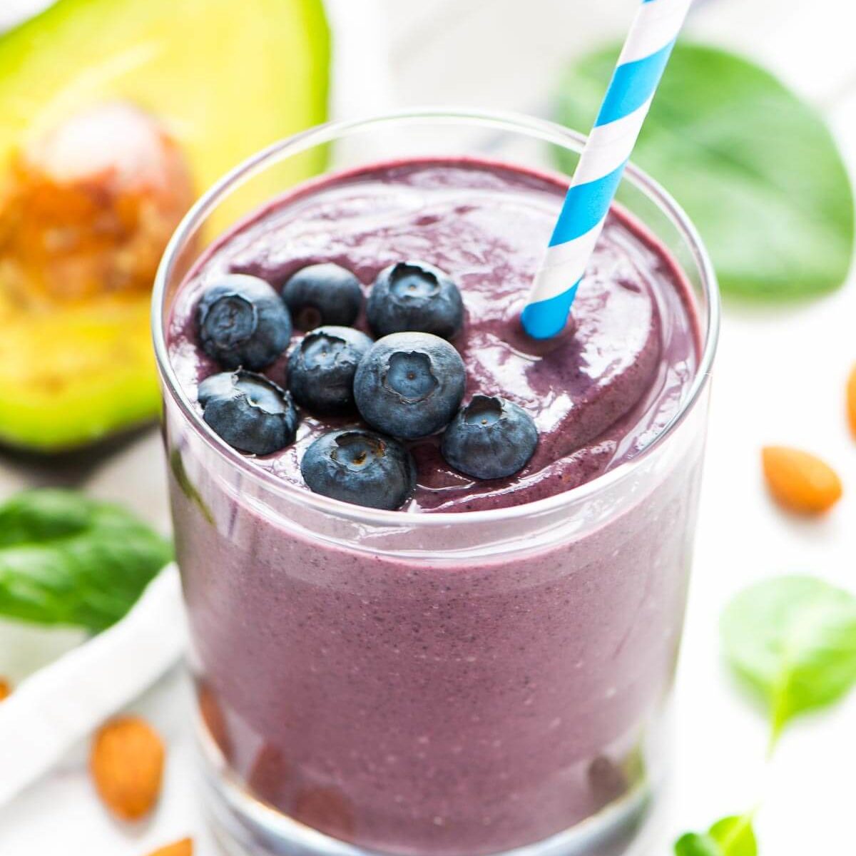 Avocado Banana Blueberry Smoothie