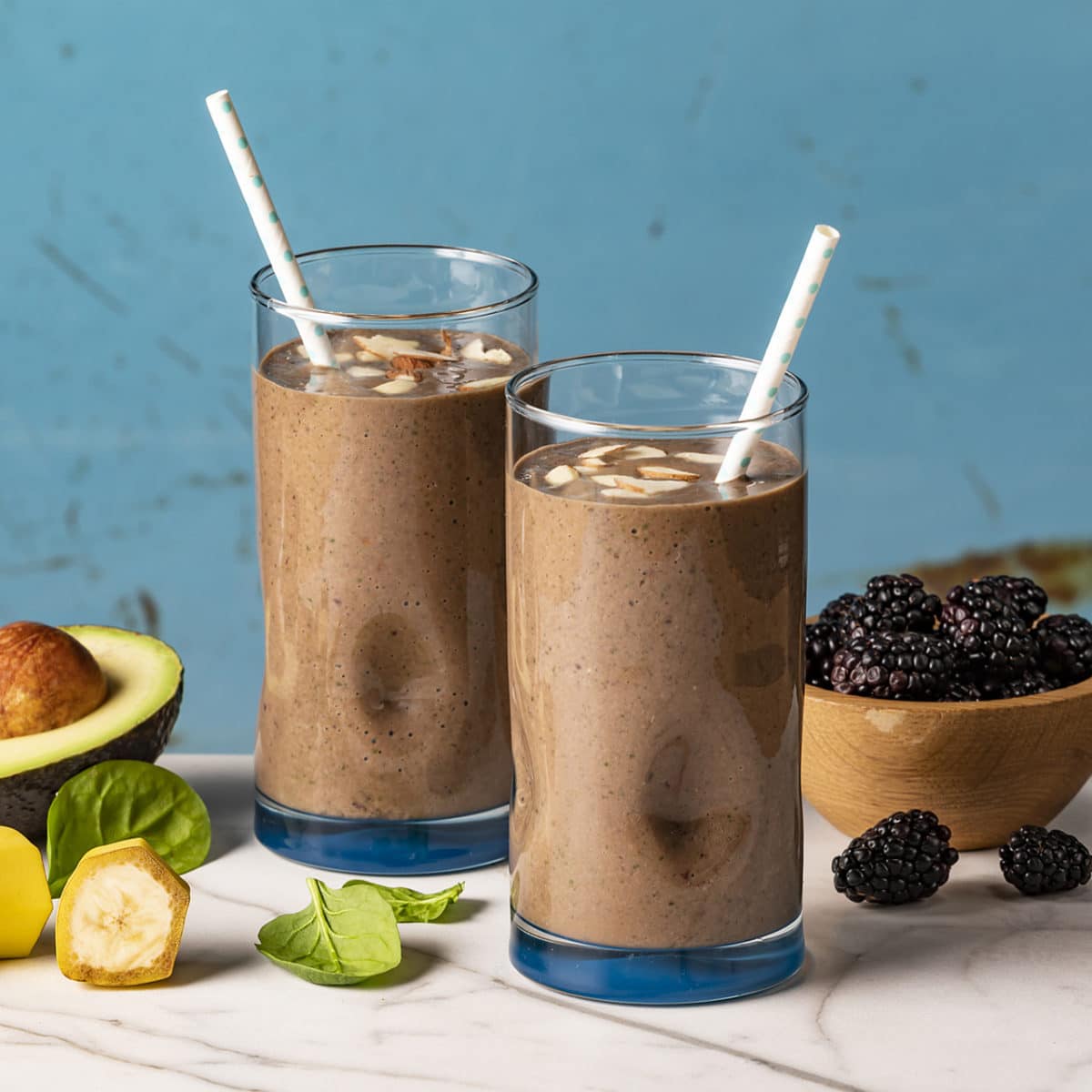 Chocolate Avocado Berry Smoothie