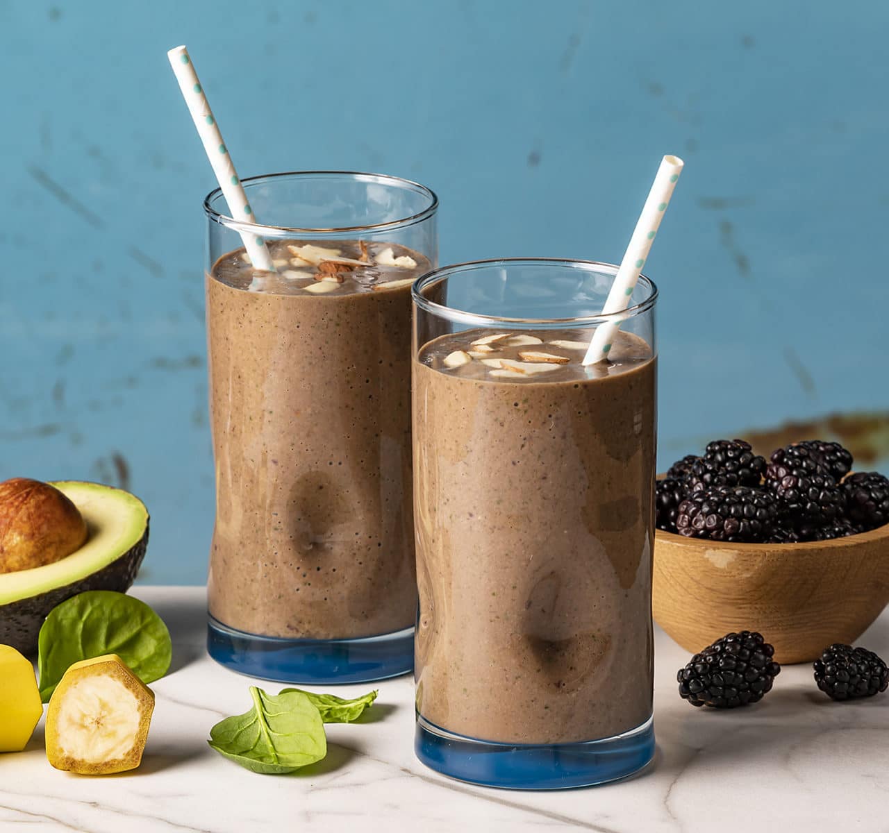 Chocolate Avocado Berry Smoothie